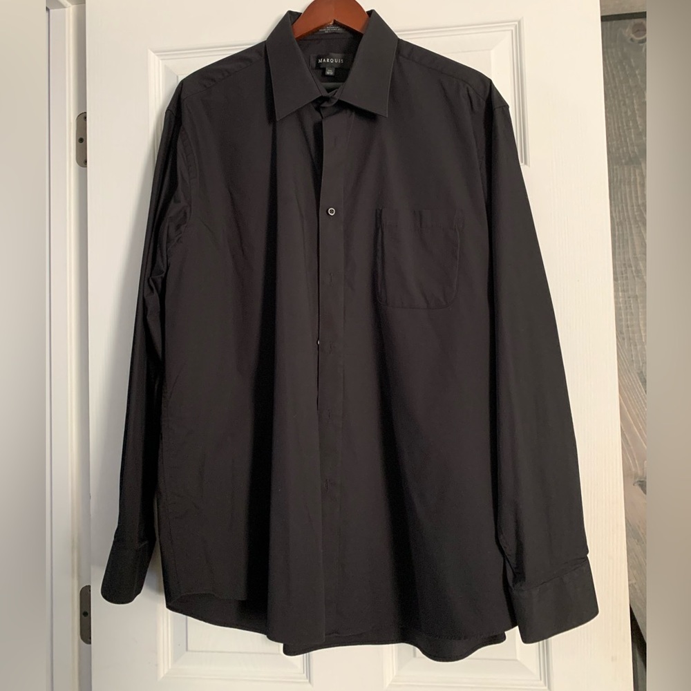 MARQUIS Black Long Sleeve Dress Shirt